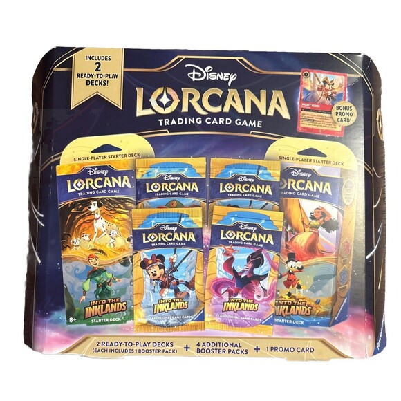 NEW Disney Lorcana TCG Into The Inklands Bundle Box Includes Bonus Promo Cards - Picture 1 of 14